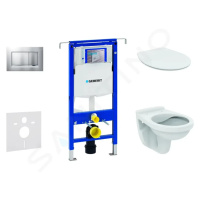 GEBERIT Duofix Set předstěnové instalace, klozet Alpha se sedátkem, tlačítko Sigma30, chrom mat/