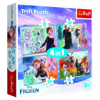 Puzzle Ledové království - Úžasný svět 4v1 (12,15,20,24 dílků) -  Trefl