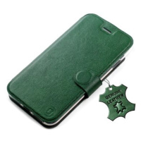 Mobiwear Kožené flip pouzdro pro Apple iPhone 13 Mini - Zelené - L_GRS