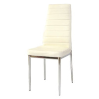 Jídelní židle SIGH-261 krémová/chrom