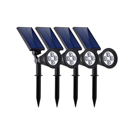 LEDSolar 4 solární venkovní světlo svítidlo do země 4 ks, 4 LED, bezdrátové, iPRO, 1W, studená Bezdoteku