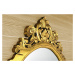 SAPHO DESNA oválné zrcadlo ve vyřezávaném rámu, 80x100cm, zlatá IN352