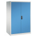 C+P Dílenská skříň s otočnými dveřmi, v x š x h 1950 x 1200 x 800 mm, světlá šedá / světlá modrá