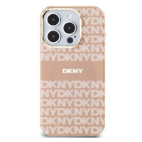 DKNY PC/TPU Repeat Pattern Tonal Stripe Magsafe Zadní Kryt pro iPhone 15 Pro Pink