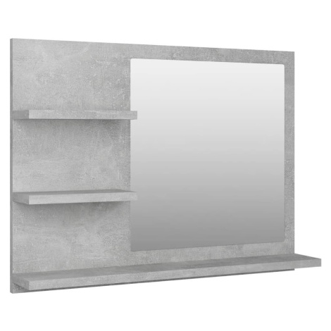 Shumee Koupelnové zrcadlo betonově šedé 60 × 10,5 × 45 cm dřevotříska