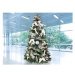 Ozdobený stromeček SNĚHOVÁ NADÍLKA 450 cm s 118 ks ozdob a dekorací