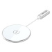 Vention Magnetic Wireless Charger 15W Ultra Thin 0.05m White + USB-C Cable 1m