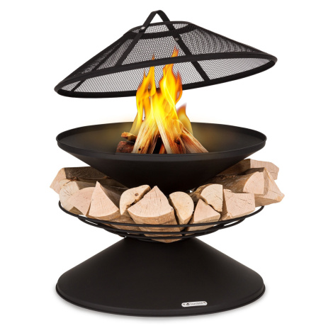 Blumfeldt Aguilera, ohniště s grilem, O 65 cm, úložný prostor na dřevo, ocel