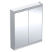 Geberit ONE - Zrcadlová skříňka s LED osvětlením, 750x900x150 mm, 2 dvířka, hliník 505.812.00.1