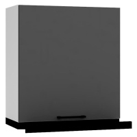 Kuchyňská skříňka Max W60/68 Slim Pl s černou kapucí šedá