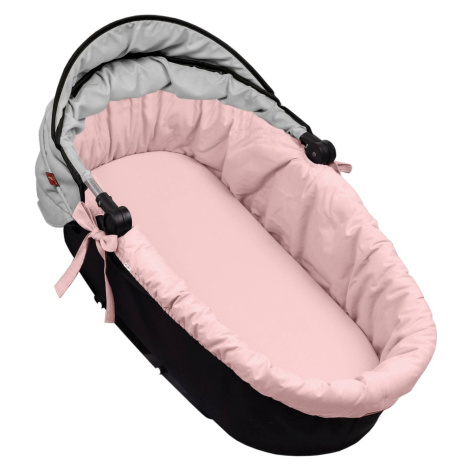 Baby Nellys Bavlněná vložka do kočárků/koše s pěnovou matrací, , pudrově růžová