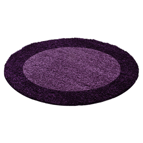 Ayyildiz koberce Kusový koberec Life Shaggy 1503 lila kruh Rozměry koberců: 120x120 (průměr) kru