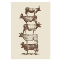 Bodart, Florent - Obrazová reprodukce Cow Cow Nuts, (26.7 x 40 cm)