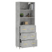 vidaXL Skříň highboard betonově šedá 69,5x34x180 cm kompozitní dřevo