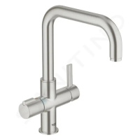 Grohe 30097DC0 - Páková dřezová baterie Duo, supersteel