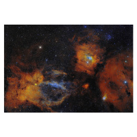 Umělecká fotografie The Bubble Nebula and open star, Roberto Colombari/Stocktrek Images, (40 x 2