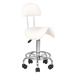 Sedlová kosmetická židle s opěradlem BeautyOne Barva: bílá