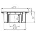 Chuděj Podlahová vpust spodní DN75, mřížka 200x200 mm (Gule spodní DN75)