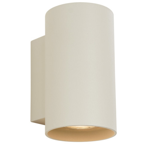 Moderní nástěnná lampa béžová GU10 50mm kulatá 2-světla - Sandy QAZQA