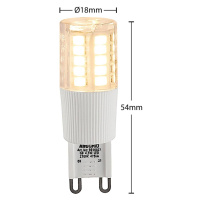Arcchio Kolíčková LED žárovka Arcchio, G9, 4,5 W, čirá, 3 000 K