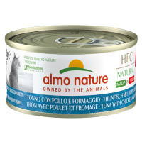 Almo Nature HFC Natural Made in Italy 6 x 70g - tuňák, kuřecí a sýr
