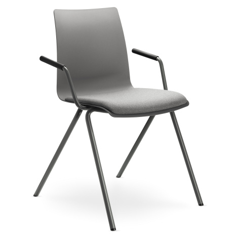 LD SEATING - Židle EVO 011-BR s čalouněným sedákem