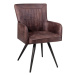 LuxD Designová židle Malik vintage hnědá