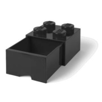 LEGO úložný box 4 s šuplíkem - černá