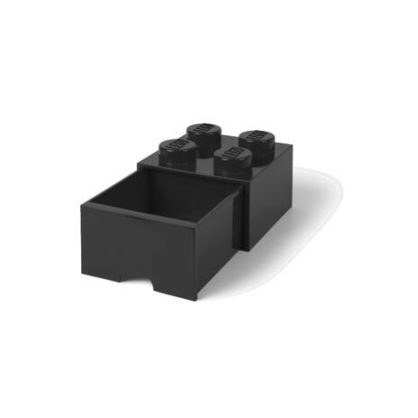 LEGO úložný box 4 s šuplíkem - černá