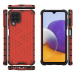 Honeycomb pancéřové pouzdro se silikonovým rámem pro Samsung Galaxy A22 4G red