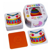 Pexeso Pro děti 64 karet v plechové krabičce 6x6x4cm Hmaťák