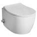 Isvea SENTIMENTI CLEANWASH závěsná WC mísa, integrovaný ventil a bidet. sprška, Rimless, 36x51cm