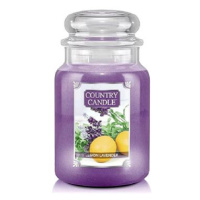 Country Candle Svíčka ve skleněné dóze, Citronová levandule, 680 g