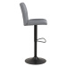 Dkton Designová barová židle Almonzo světlešedá / černá