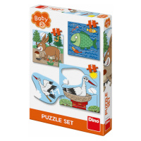 DINO - Zvířátka: Kde žijí 3-5 baby puzzle