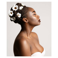 Umělecká fotografie Beauty Profile of African American Woman, inarik, (35 x 40 cm)
