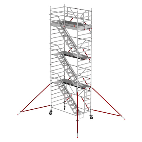 Altrex Široké lešení se schody RS TOWER 53, dřevěná plošina, délka 1,85 m, pracovní výška 8,20 m