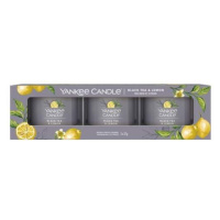 Votiv sklo YANKEE CANDLE 37g Black Tea & Lemon 3ks