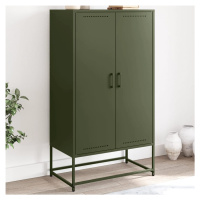 vidaXL Skříň highboard bílá 68,5 x 38,5 x 123,5 cm ocel