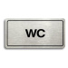 Accept Piktogram "WC" (160 × 80 mm) (stříbrná tabulka - černý tisk)