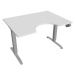 Office Pro psací stůl Hobis Motion MS ERGO 2 Šířka: 120 cm, Barva desky: bílá, Barva kovu: šedá 
