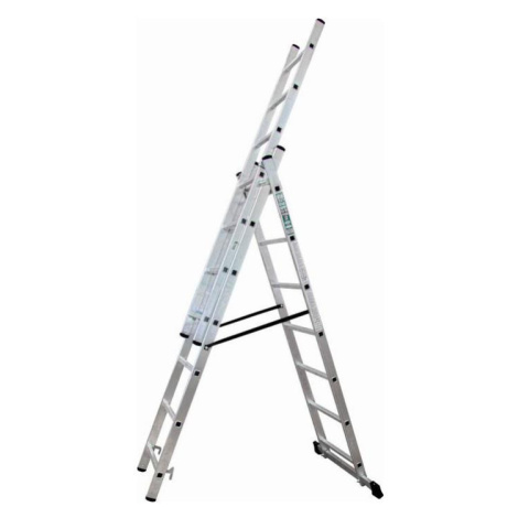 Žebřík průmyslový 150kg 3 díly x 8 příček, 12,5 kg, 4512 mm 1/20 - S-40554