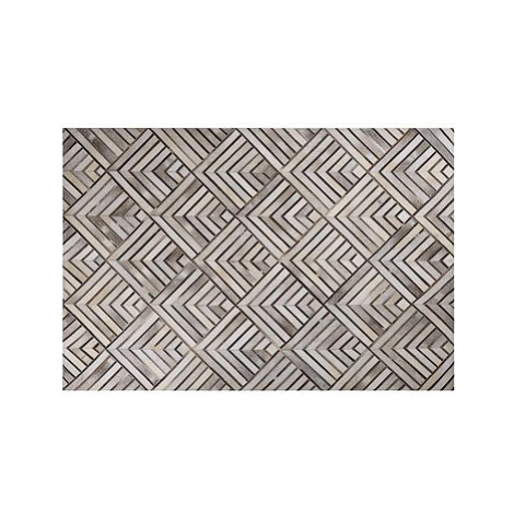 Béžový kožený koberec 140 x 200 cm TEKIR, 202898 BELIANI