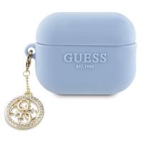 Pouzdro Guess GUAP23DSLGHDB AirPods Pro 2 cover blue 3D Rubber 4G Diamond Charm (GUAP23DSLGHDB)