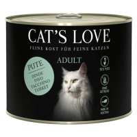 Cat's Love s čistým krůtím masem, lososovým olejem a rozrazilem 6× 200 g