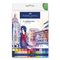 Popisovač Faber-Castell Goldfaber Aqua Dual Marker sada, 24 barev Faber-Castell