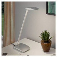 EGLO Stříbrná LED stolní lampa Cajero se stmívačem