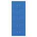 BISLEY LateralFile™ Lodge, s 10 uzamykatelnými boxy, výška vždy 375 mm, modrá