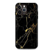 TopQ Kryt LUXURY iPhone 14 Pro pevný Marble černo-zlatý 111288