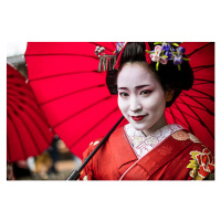 Fotografie Portrait of a beautiful Maiko, xavierarnau, 40 × 26.7 cm